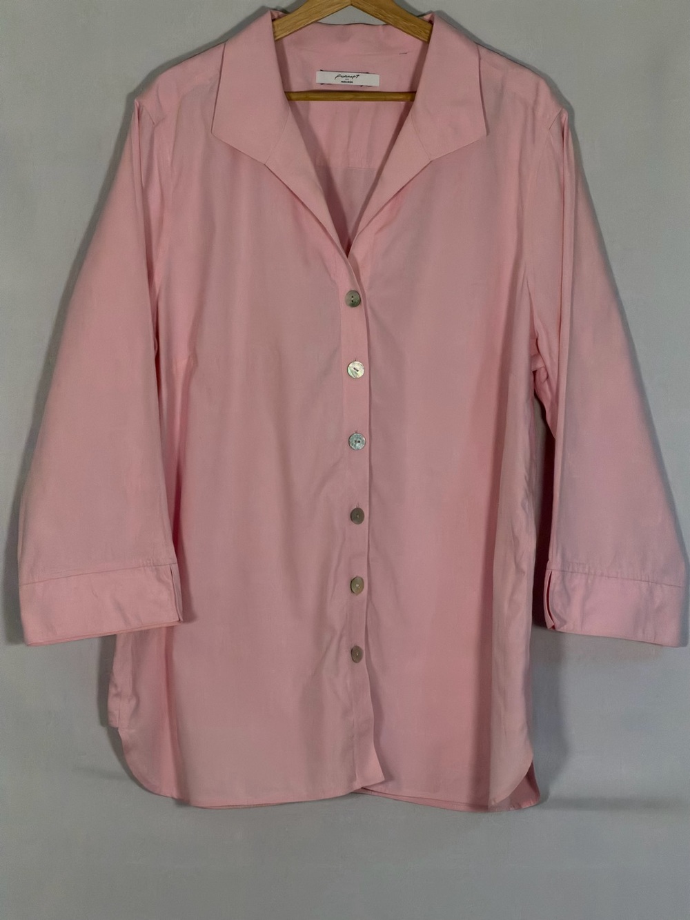 Foxcroft Pink Non-Iron 100% Cotton Tunic Shirt